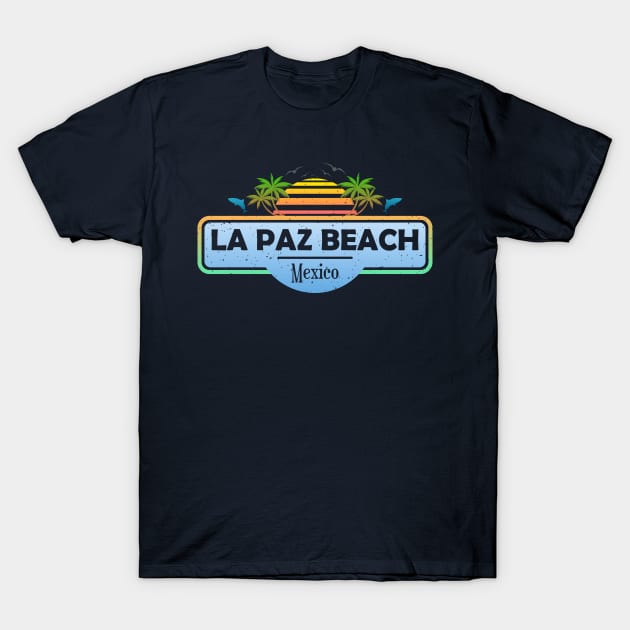 La Paz Beach Mexico, Tropical Palm Trees Sunset – Summer T-Shirt by Jahmar Anderson